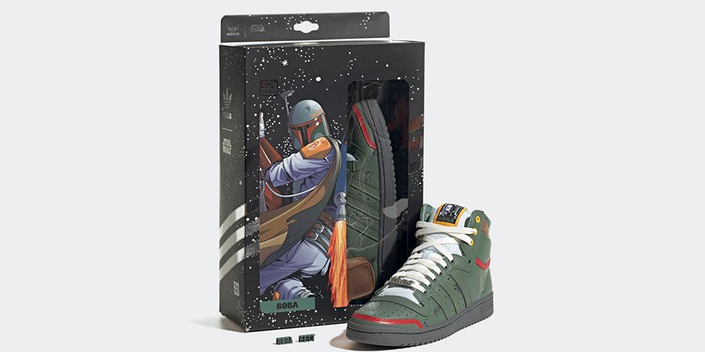 Penampakan adidas Originals Top Ten Hi Edisi Boba Fett